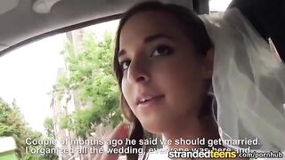 A newly married bride has sex with a taxi driver and gets her legs spread