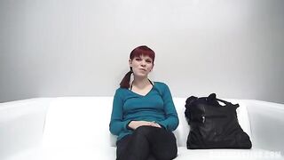 An 18-year-old red-haired girl agreed to attend a casting for a nipple audition