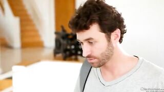Two men fucked the sexy brunette Veronika Avluv in a hardcore threesome