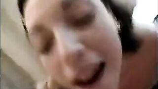 A friend is cleaning up sperm from her girlfriend's pussy and ass