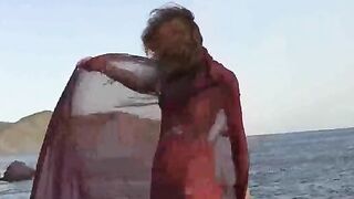 A sexy girl with small boobs got wet and spanked