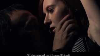 The pretty girl was raped in the dark room by a cunning man