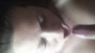 Warm home blowjob with a nice view of the room