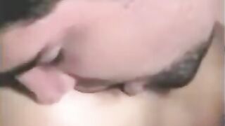 The guy was fucked by a strapon, while the second girl fingered his dick