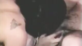 The guy was fucked by a strapon, while the second girl fingered his dick