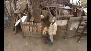 A young guy fucked Russian slut in the village