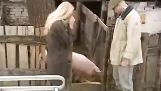 A young guy fucked Russian slut in the village