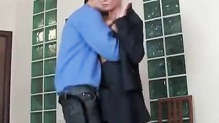A Russian woman fucks her boss, using her young employee for pleasure