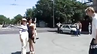 Public sex with a young model, almost caught in a compromising spot
