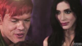 Peter Pan made a blowjob for two hot mermaids in steamy FFM action
