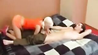 A girl could not resist her brother, and she began to engage in sex with him