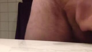 Fingered cunt with a cumshot on the table