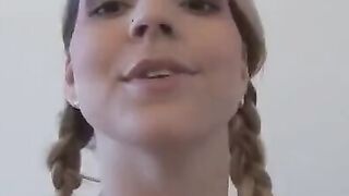 The man has a huge cock, and the girl sucks it like a professional