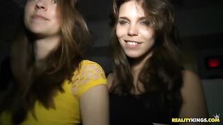 A hot group sex party in the night club with hardcore action