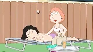 Bonnie and Lois are having fun with each other without guys in this Family Guy scene