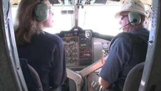 Hot stewardess with big tits gets fucked hard