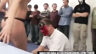 An unusual model has a dirty mouth
