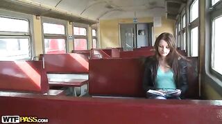 A train stop turned into a passionate group scene