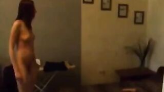 A passionate morning sex in the kitchen with stepsister