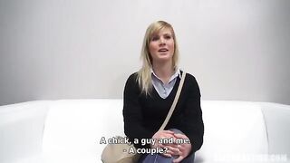 25-year-old Czech woman fucks at her first porn casting