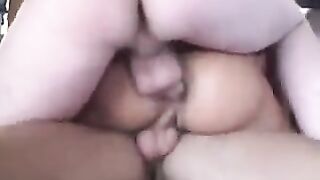 Fella loves sex with two girls at the same time very much