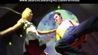 A hot girl is fucking in front of all the people in the club