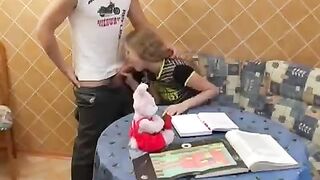 Instead of lessons, a schoolgirl gets fucked hard