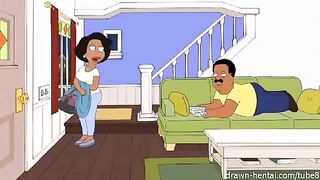 On the porn set of Cleveland show parody
