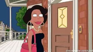 On the porn set of Cleveland show parody