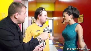 A group of guys fucked in the crowd a girl with a tattoo