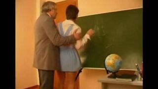 Old teacher fucks his student in hardcore sex