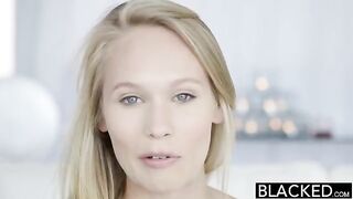 A white girl tried to withstand a huge black cock, but couldn’t