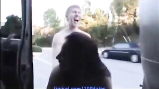 A beautiful woman has a great orgasm after a rough gesture