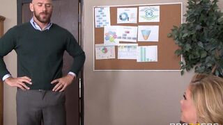 The pretty girl Cherie Deville fucks with her subordinate in the office