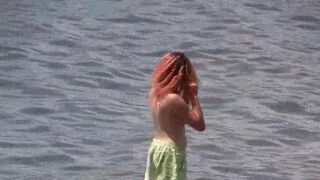 Nudist relaxation on the coast of Crimea in HD quality