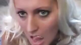 Whims licked sperm from a spoon, a delicious and sensual treat