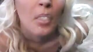 Whims licked sperm from a spoon, a delicious and sensual treat