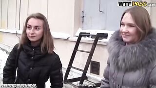 Two girls found a new guy at the car pickup spot