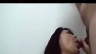 A mature Japanese man plays with his cock and then fucks