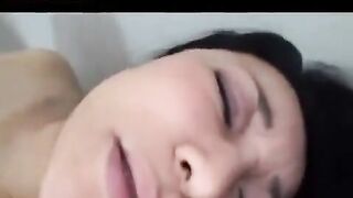 A mature Japanese man plays with his cock and then fucks