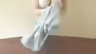 A chick with big milk teaches you how to work with her boobs