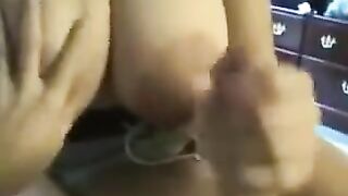 The fat woman swallowed the cum of her boyfriend to the last drop