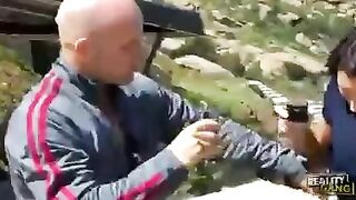 A guy hooked a girl and fucked her in the burn with passion