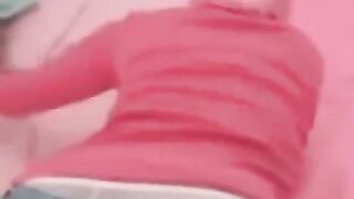 Arabic girl playing with her natural tits