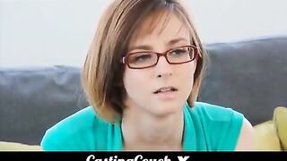 Skinny girl tries to succeed in porn casting