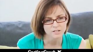 Skinny girl tries to succeed in porn casting