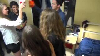 Instead of paying the debt, the girls offered a wild party to the collector