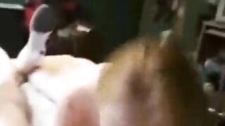 Guy grabbed the girl and put her on the bed