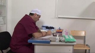 The doctor used a pussy spreader on his patient