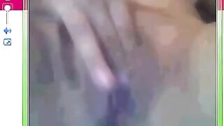 A girl showed the guy her large pussy in a live chat